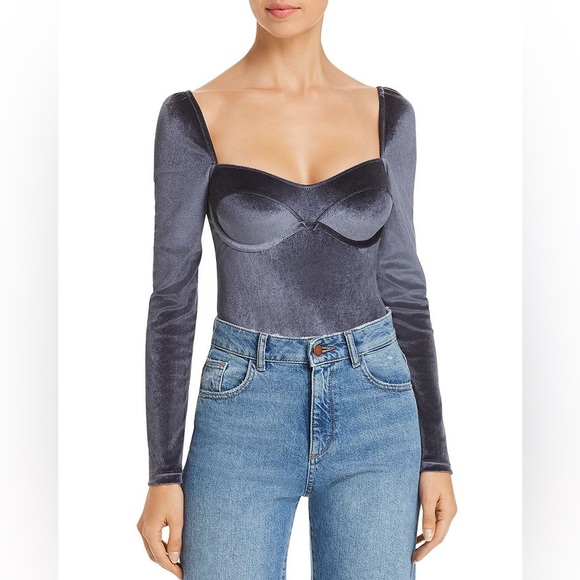 Thistle and Spire Reeve Velvet Bodysuit - Picture 2 of 6